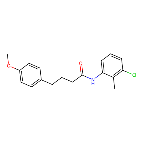 N-(3-chloro-2-methylphenyl)-4-(4-methoxyphenyl)butanamide structure