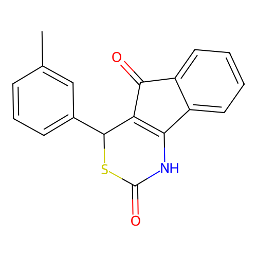 4-(3-Methylphenyl)-1,4-dihydroindeno[1,2-d][1,3]thiazine-2,5-dione structure