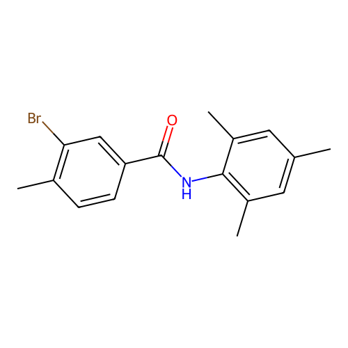 3-bromo-N-mesityl-4-methylbenzamide structure