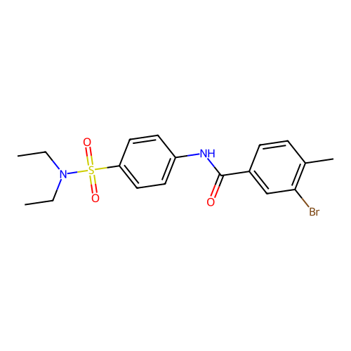 3-bromo-N-[4-(diethylsulfamoyl)phenyl]-4-methylbenzamide structure
