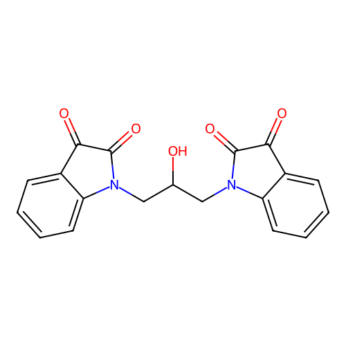 1,1'-(2-Hydroxypropane-1,3-diyl)bis(indoline-2,3-dione) structure