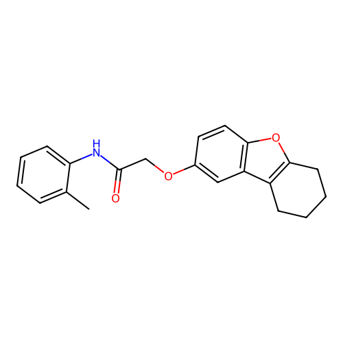 N-(2-methylphenyl)-2-(6,7,8,9-tetrahydrodibenzo[b,d]furan-2-yloxy)acetamide structure