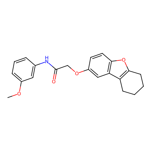 N-(3-methoxyphenyl)-2-(6,7,8,9-tetrahydrodibenzo[b,d]furan-2-yloxy)acetamide structure