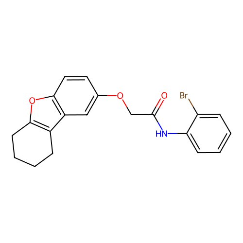 N-(2-bromophenyl)-2-(6,7,8,9-tetrahydrodibenzo[b,d]furan-2-yloxy)acetamide structure