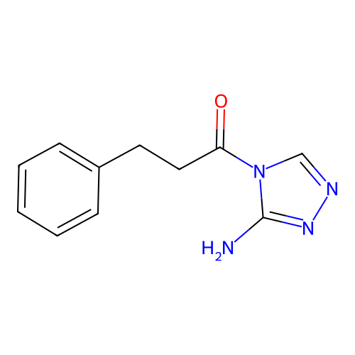 4-(3-phenylpropanoyl)-4H-1,2,4-triazol-3-amine structure