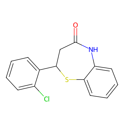 2-(2-Chlorophenyl)-2,3-dihydro-1,5-benzothiazepin-4(5H)-one structure