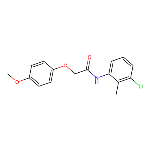 N-(3-chloro-2-methylphenyl)-2-(4-methoxyphenoxy)acetamide structure