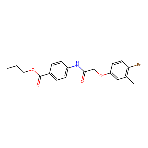 Propyl 4-{[(4-bromo-3-methylphenoxy)acetyl]amino}benzoate structure