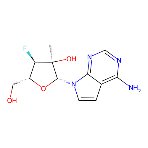 7-(3-Deoxy-3-fluoro-2-C-methyl- structure
