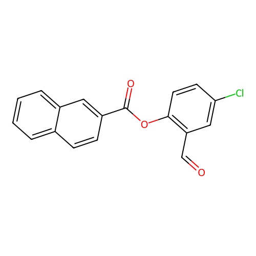 4-Chloro-2-formylphenyl 2-naphthoate structure