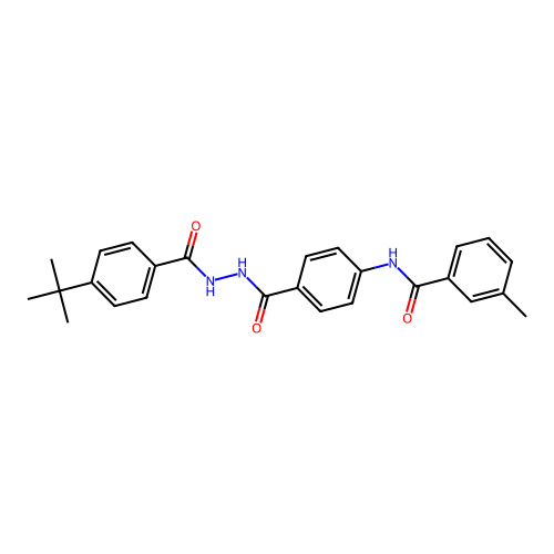 N-(4-{[2-(4-tert-butylbenzoyl)hydrazino]carbonyl}phenyl)-3-methylbenzamide structure
