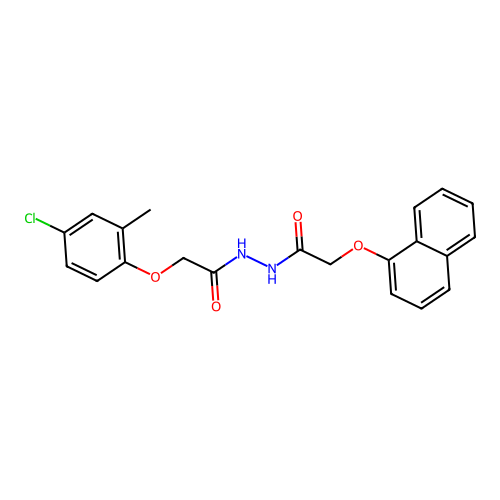 2-(4-chloro-2-methylphenoxy)-N'-[(1-naphthyloxy)acetyl]acetohydrazide structure