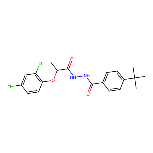 4-tert-butyl-N'-[2-(2,4-dichlorophenoxy)propanoyl]benzohydrazide structure