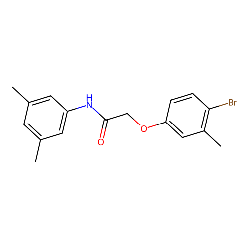 2-(4-bromo-3-methylphenoxy)-N-(3,5-dimethylphenyl)acetamide structure