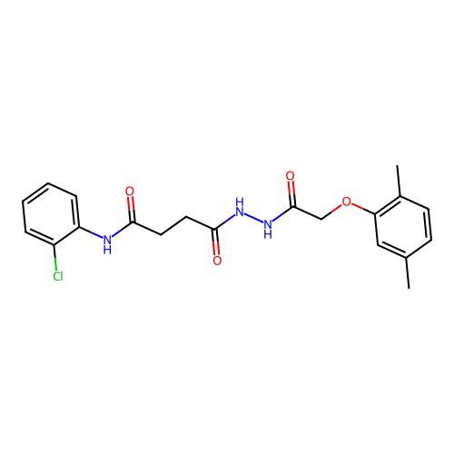 N-(2-chlorophenyl)-4-{2-[(2,5-dimethylphenoxy)acetyl]hydrazino}-4-oxobutanamide structure
