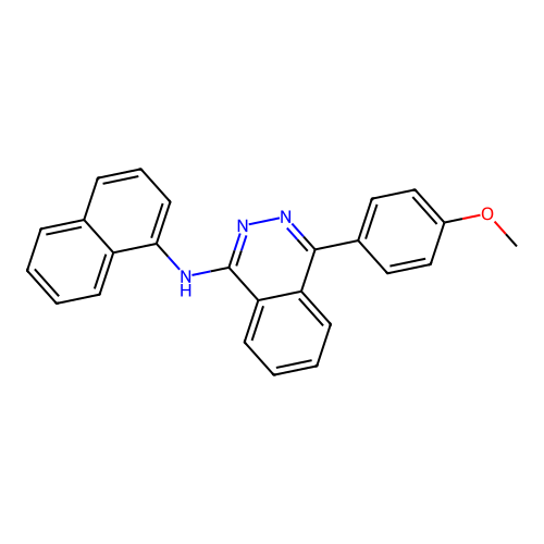 4-(4-methoxyphenyl)-N-(naphthalen-1-yl)phthalazin-1-amine structure