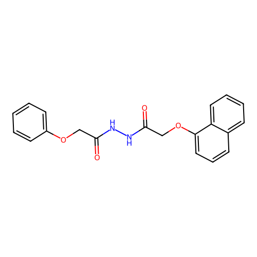 2-(1-naphthyloxy)-N'-(phenoxyacetyl)acetohydrazide structure