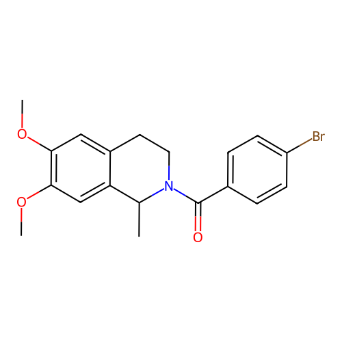 (4-bromophenyl)(6,7-dimethoxy-1-methyl-3,4-dihydroisoquinolin-2(1H)-yl)methanone structure