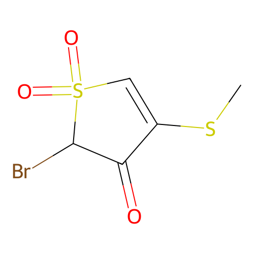2-Bromo-4-methylthio-2-hydrothiophene-1,1,3-trione structure