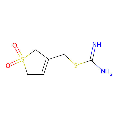 [(1,1-Dioxo(3-2,5-dihydrothienyl))methyl]thiocarboxamidine structure
