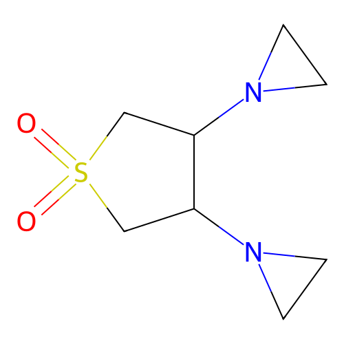 3,4-Bis(aziridin-1-yl)thiolane 1,1-dioxide structure