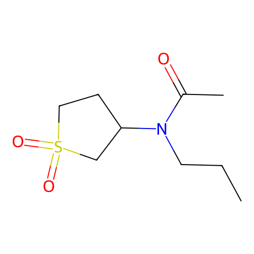 N-(1,1-dioxothiolan-3-yl)-N-propylacetamide structure