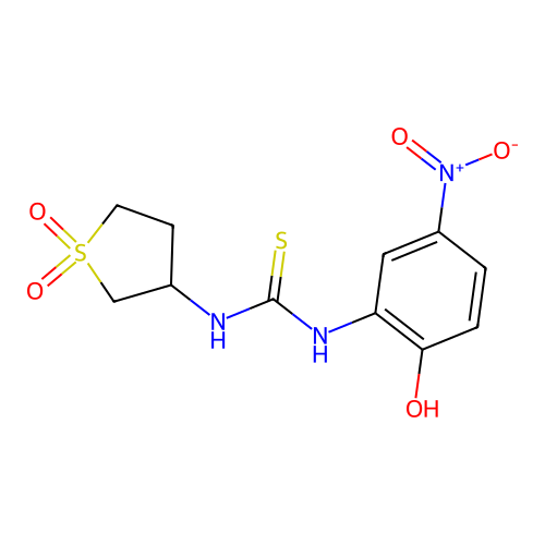 1-(1,1-Dioxidotetrahydrothiophen-3-yl)-3-(2-hydroxy-5-nitrophenyl)thiourea structure