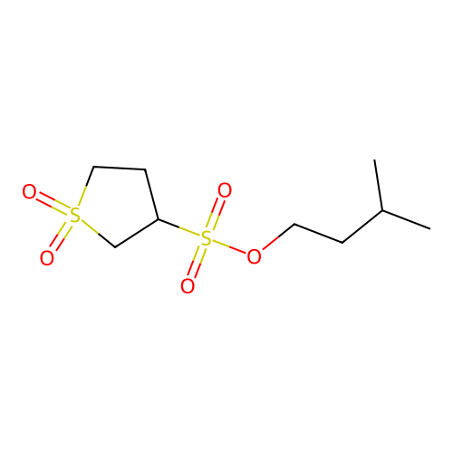 3-Methylbutyl 1,1-dioxothiolane-3-sulfonate structure