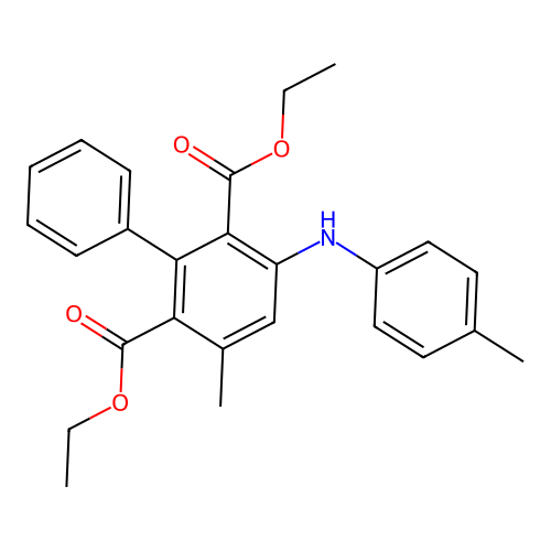 Diethyl 3-methyl-5-[(4-methylphenyl)amino]biphenyl-2,6-dicarboxylate structure