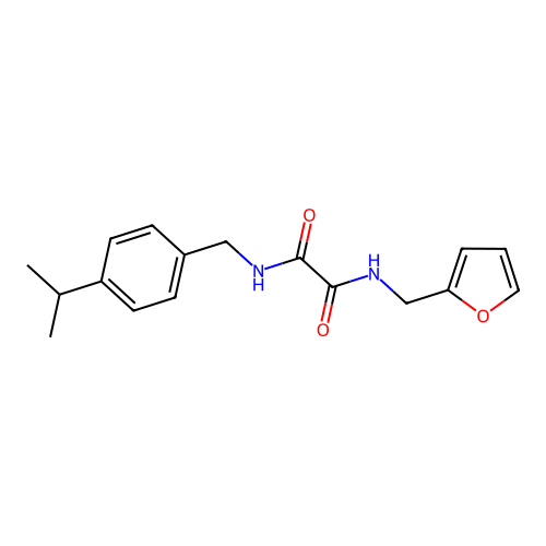 N-(furan-2-ylmethyl)-N'-[4-(propan-2-yl)benzyl]ethanediamide structure