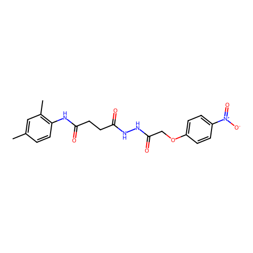 N-(2,4-dimethylphenyl)-4-[2-({4-nitrophenoxy}acetyl)hydrazino]-4-oxobutanamide structure