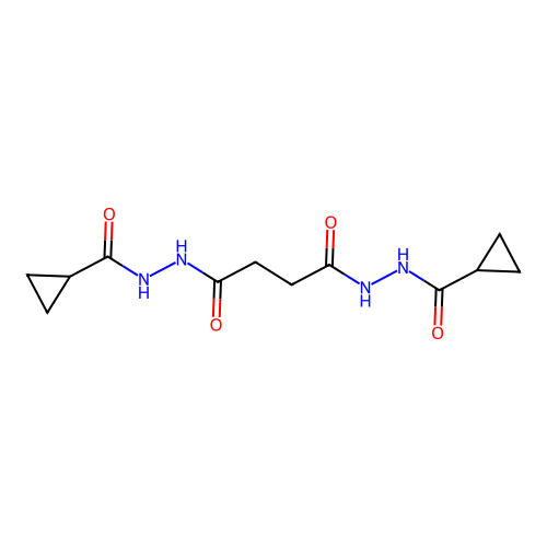 N'~1~,N'~4~-bis(cyclopropylcarbonyl)butanedihydrazide structure