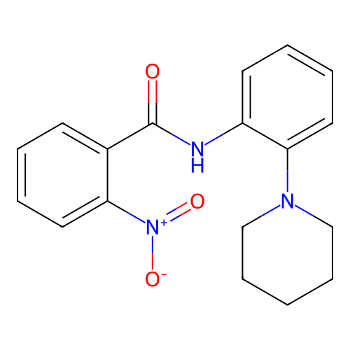 2-nitro-N-[2-(piperidin-1-yl)phenyl]benzamide structure
