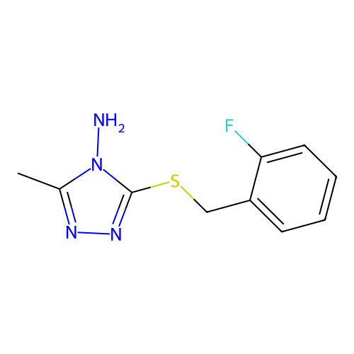 3-((2-Fluorobenzyl)thio)-5-methyl-4h-1,2,4-triazol-4-amine structure