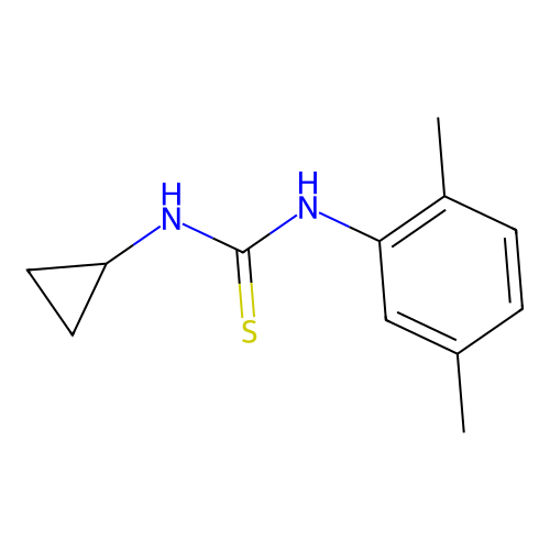 1-Cyclopropyl-3-(2,5-dimethylphenyl)thiourea structure