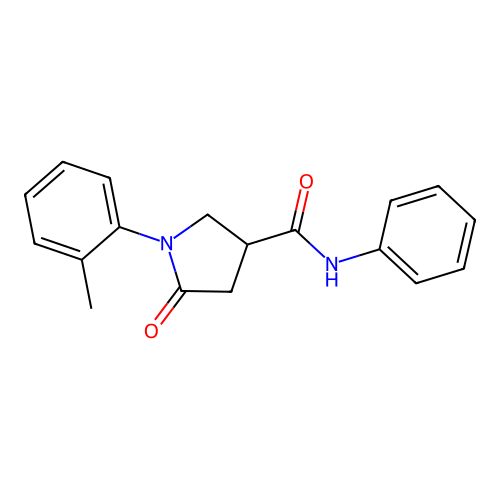 1-(2-methylphenyl)-5-oxo-N-phenylpyrrolidine-3-carboxamide structure