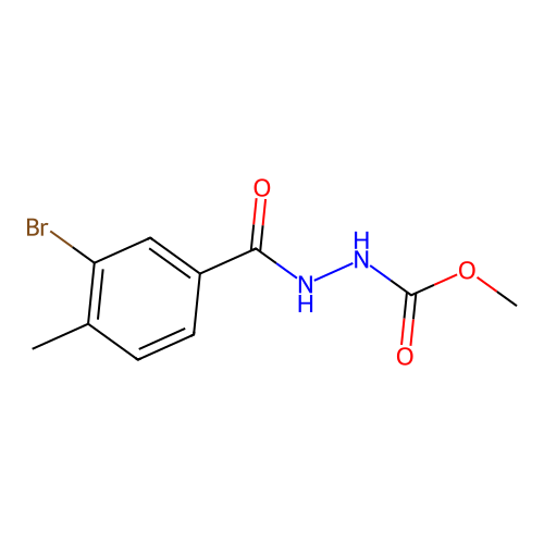 Methyl 2-(3-bromo-4-methylbenzoyl)hydrazinecarboxylate structure