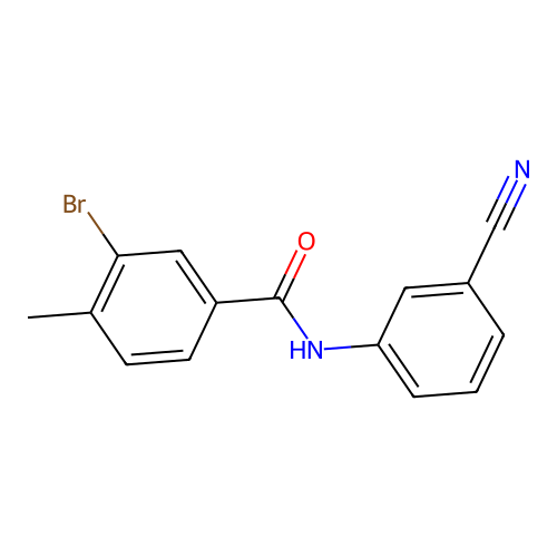 3-bromo-N-(3-cyanophenyl)-4-methylbenzamide structure
