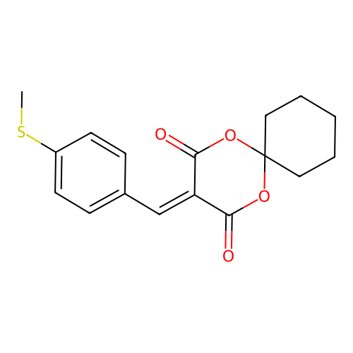 1,5-Dioxaspiro[5.5]undecane-2,4-dione, 3-(4-methylsulfanylbenzylidene)- structure