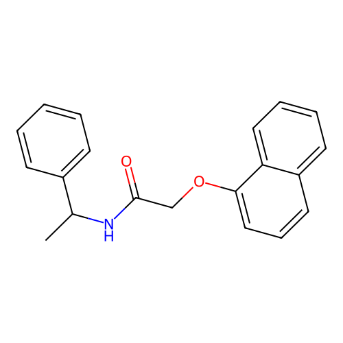 2-(1-naphthyloxy)-N-(1-phenylethyl)acetamide structure