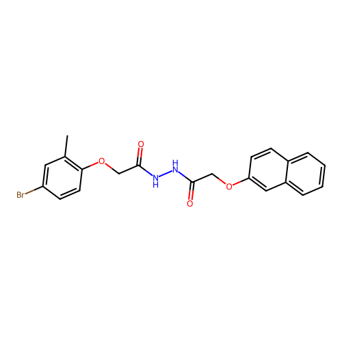 2-(4-bromo-2-methylphenoxy)-N'-[(2-naphthyloxy)acetyl]acetohydrazide structure