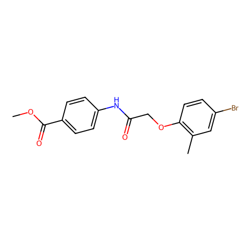 Methyl 4-{[(4-bromo-2-methylphenoxy)acetyl]amino}benzoate structure