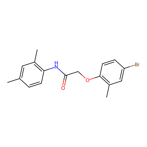 2-(4-bromo-2-methylphenoxy)-N-(2,4-dimethylphenyl)acetamide structure