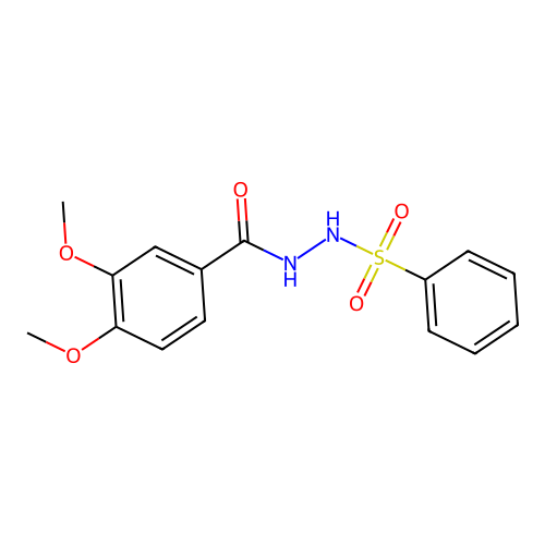 3,4-dimethoxy-N'-(phenylsulfonyl)benzohydrazide structure