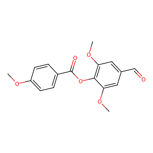 4-Formyl-2,6-dimethoxyphenyl 4-methoxybenzoate structure