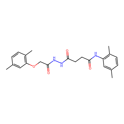 4-{2-[(2,5-dimethylphenoxy)acetyl]hydrazino}-N-(2,5-dimethylphenyl)-4-oxobutanamide structure