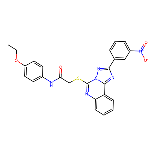 N-(4-ethoxyphenyl)-2-[[2-(3-nitrophenyl)-[1,2,4]triazolo[1,5-c]quinazolin-5-yl]sulfanyl]acetamide structure