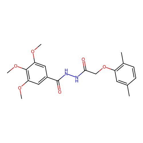 N'-[(2,5-dimethylphenoxy)acetyl]-3,4,5-trimethoxybenzohydrazide structure