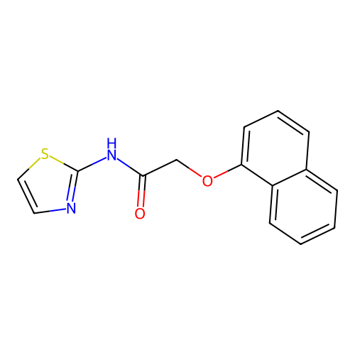 2-naphthalen-1-yloxy-N-(1,3-thiazol-2-yl)acetamide structure