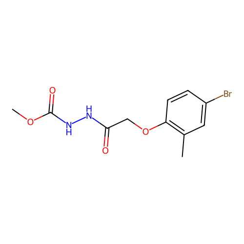 Methyl 2-[(4-bromo-2-methylphenoxy)acetyl]hydrazinecarboxylate structure
